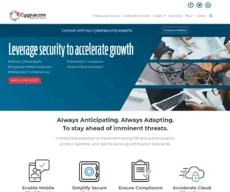 CYgnacom.com(Cybersecurity pro Cygnacom) Screenshot