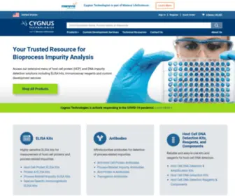 CYgnustechnologies.com(Offering host cell protein (HCP)) Screenshot