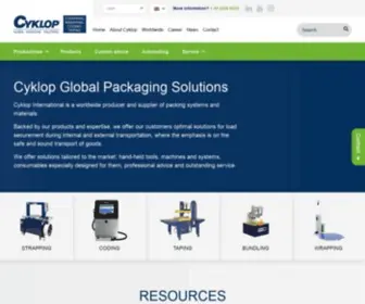 CYklop.com(Packaging machines and packaging materials) Screenshot