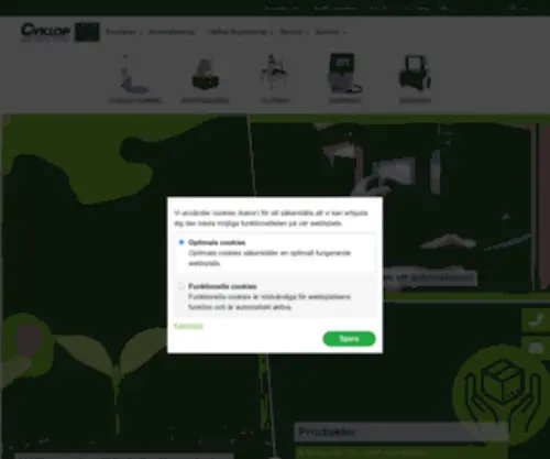 CYklop.se(Förpackningsmaskiner med förbrukningsmaterial) Screenshot