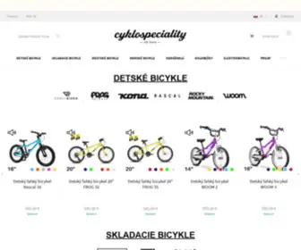 CYklospeciality.sk(Všetko pre mestskú a detskú cyklistiku) Screenshot