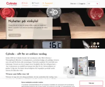 Cylinda.se(Prisvärda svenska vitvaror) Screenshot
