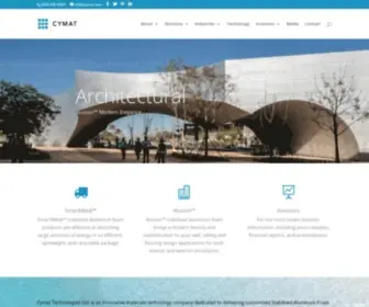 Cymat.com(Innovative Materials Technology Company) Screenshot