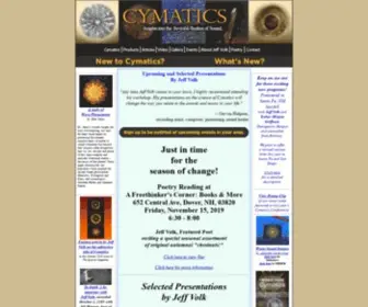 Cymaticsource.com(Cymatics a study of Wave Phenomena by Hans Jenny) Screenshot