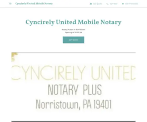 CYncirelyunitedmobilenotary.org(Cyncirely United Mobile Notary) Screenshot