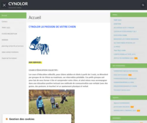 Cynolor.com(CYNOLOR EDUCATION CANINE) Screenshot