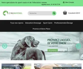 Cynomateriel.com(CynoMateriel-Spécialiste de l’accessoire pour le chien) Screenshot