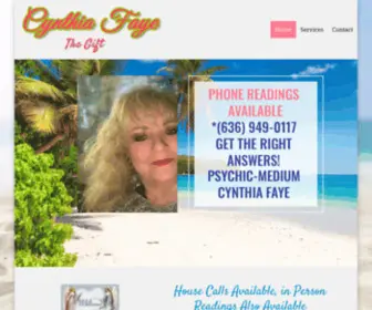 CYNthiafaye.com(Medium Psychic Reading Cynthia Faye) Screenshot