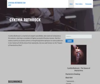 CYNthiarothrock.org(Cynthia Rothrock) Screenshot