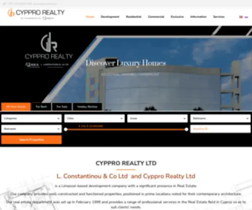 CYPpro.com(Cyppro Realty by L.Constantinou) Screenshot