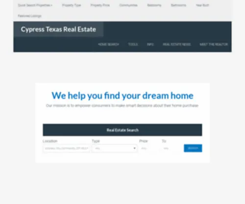 CYpress-Texas-Real-Estate.com(Real estate listings and news for Cypress) Screenshot
