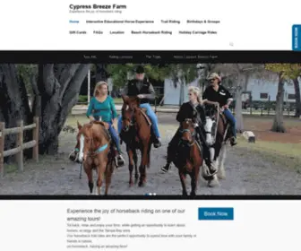 CYpressbreezefarm.com(Experience the joy of horseback riding) Screenshot