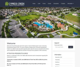 CYpresscreekCDd.org(Home ) Screenshot