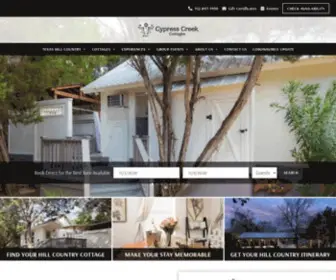 CYpresscreekcottages.com(Wimberley Texas Hill Country Cabin Rentals) Screenshot