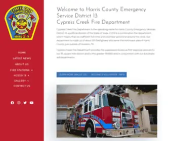 CYpresscreekfire.com(Harris County ESD 13 Cypress Creek Fire Department) Screenshot