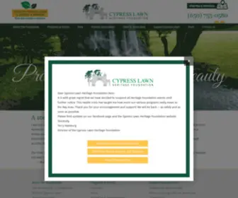 CYpresslawnheritagefoundation.com(Cypress Lawn Heritage Foundation) Screenshot