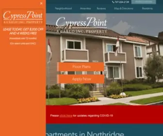 CYpresspointapartmentliving.com(Apartments for Rent in Northridge) Screenshot