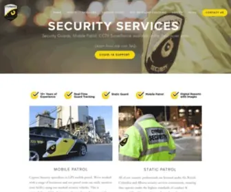 CYpresssecurity.ca(Security Company in Vancouver) Screenshot