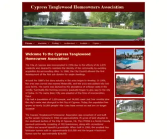 CYpresstanglewood.org(Cypress Tanglewood Homeowners Association) Screenshot