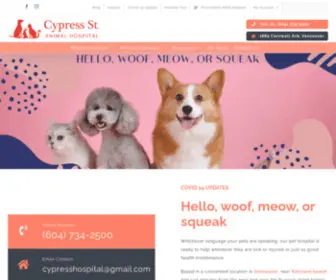 CYpressvet.com(Cypress St Veterinary Medical Hospital Vancouver) Screenshot