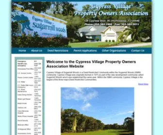 CYpressvillagesugarmillwoods.com(Cypress Village Property Owners Association) Screenshot