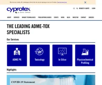 CYprotex.com(Cyprotex ADME) Screenshot