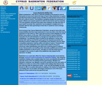 CYprusbadminton.com(Cyprus Badminton) Screenshot