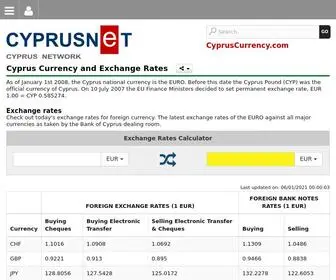 CYpruscurrency.com(Cyprus Currency and Exchange Rates) Screenshot