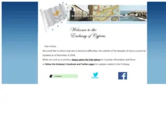 CYprusembassy.net(Embassy Of The Republic Of Cyprus In The United States Of America) Screenshot