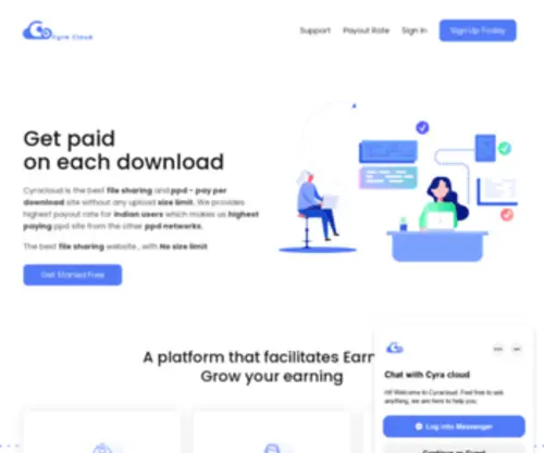 Cyracloud.com(File sharing website) Screenshot