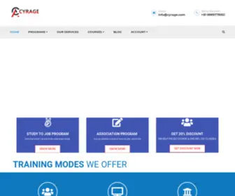 Cyrage.com(Right Training on Right Place and Age) Screenshot