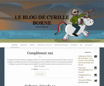 Cyrille-Borne.com(On peut avoir le bon message tout en restant un mauvais messager) Screenshot