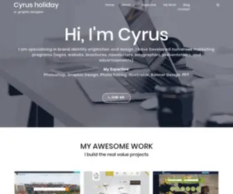 Cyrusholiday.info(Freelance Graphic Designer) Screenshot