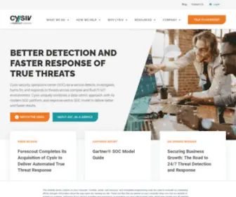 Cysiv.com(Cybersecurity Monitoring and Management Services Company) Screenshot