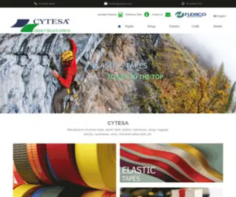 Cytesa.com(Cintas Industriales Tejidas CYTESA Cinturones Elasticos Textiles) Screenshot