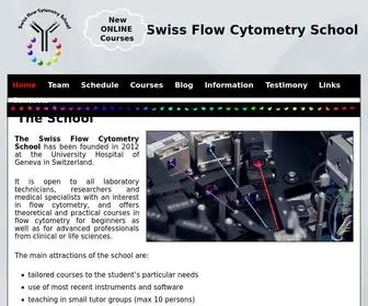 Cytometryschool.ch(Flow cytometry analyzes and counts particles or cells) Screenshot