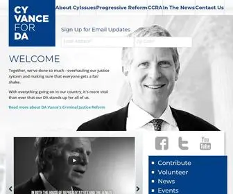 Cyvanceforda.com(Cyrus Vance For District Attorney) Screenshot