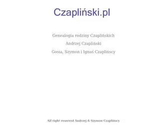 Czaplinski.pl(Czaplińskich) Screenshot