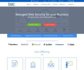 Czarsecurities.com(Managed Web Application Security Solutions) Screenshot