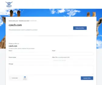 Czech.com(This premium domain name) Screenshot