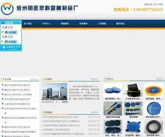 CZMWSL.com(沧州明旺塑料管帽制品厂) Screenshot