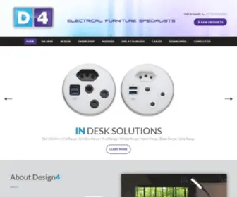 D-4.co.za(Design 4 electrical furniture fittings specialists) Screenshot