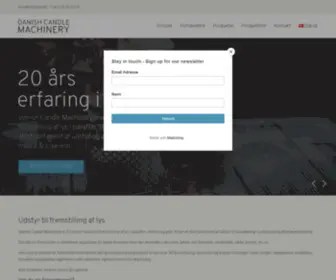 D-C-M.dk(Udstyr til fremstilling af lys i stearin og gelé) Screenshot