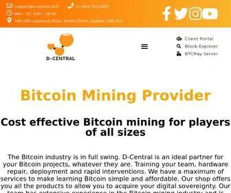 D-Central.tech(Cost effective Bitcoin mining for players of all sizes) Screenshot