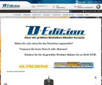 D-Edition.de(RC Modellbau Online Shop mit Reparatur Service) Screenshot