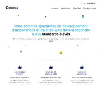 D-Modules.com(Développement de sites et applications suivant des standards élevés) Screenshot