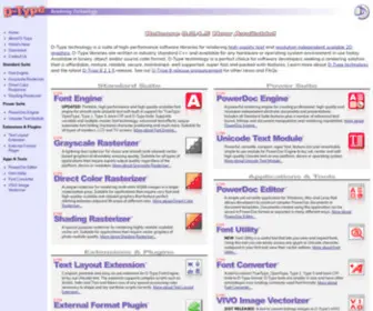 D-Type.com(D-Type Font Engine and Grayscale Rasterizer) Screenshot