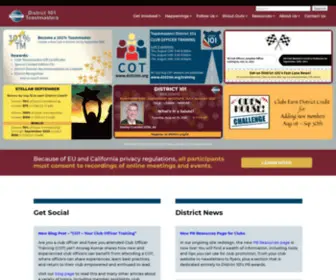 D101TM.org(District 101 Toastmasters) Screenshot