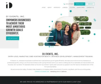 D1Eventsinc.com(Marketing Firm California) Screenshot