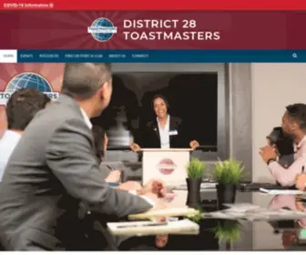 D28Toastmasters.org(District 28 Toastmasters) Screenshot